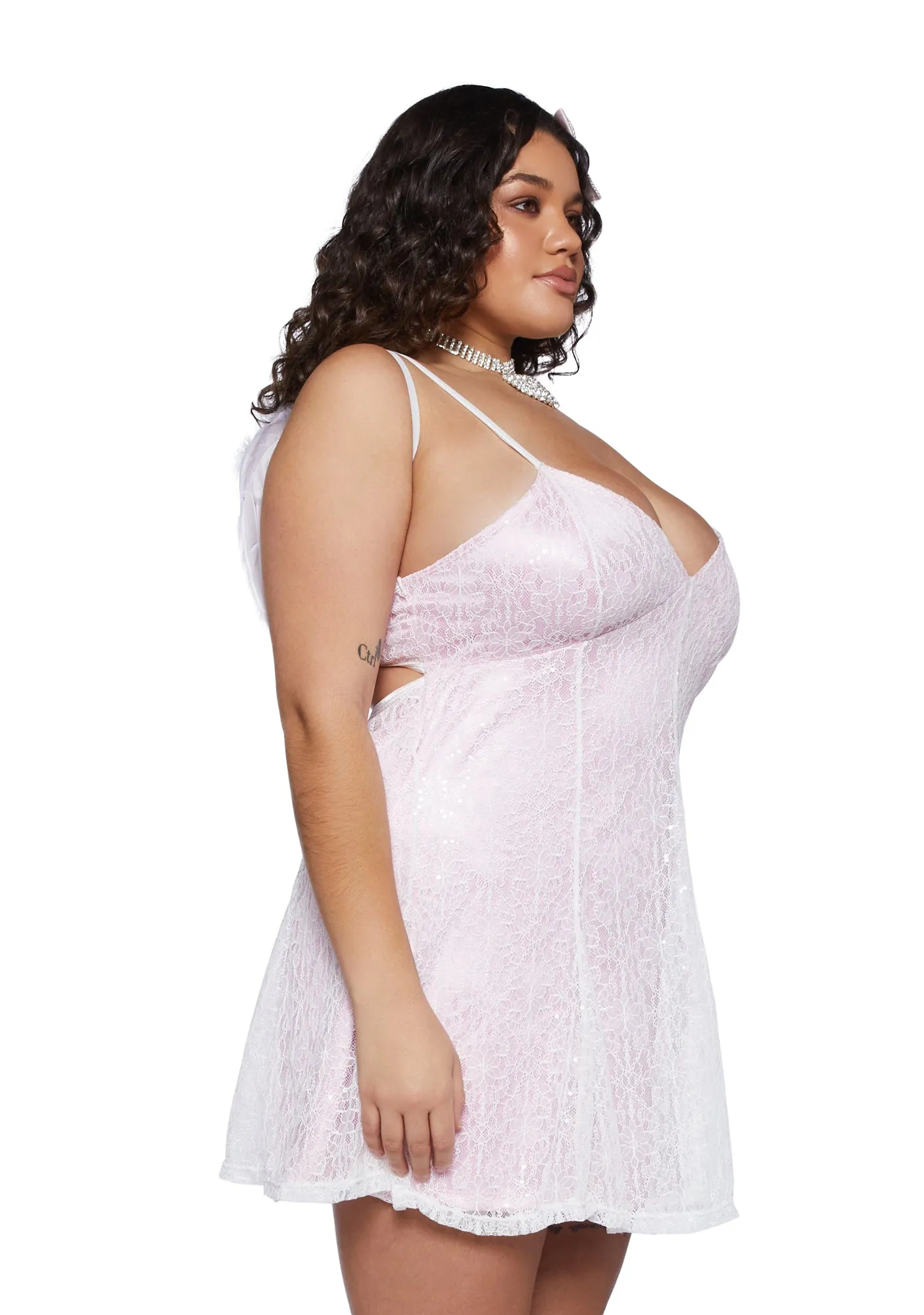 Plus Earth Angel Dress And Wings Set sold by Dolls Kill product image thumbnail 3