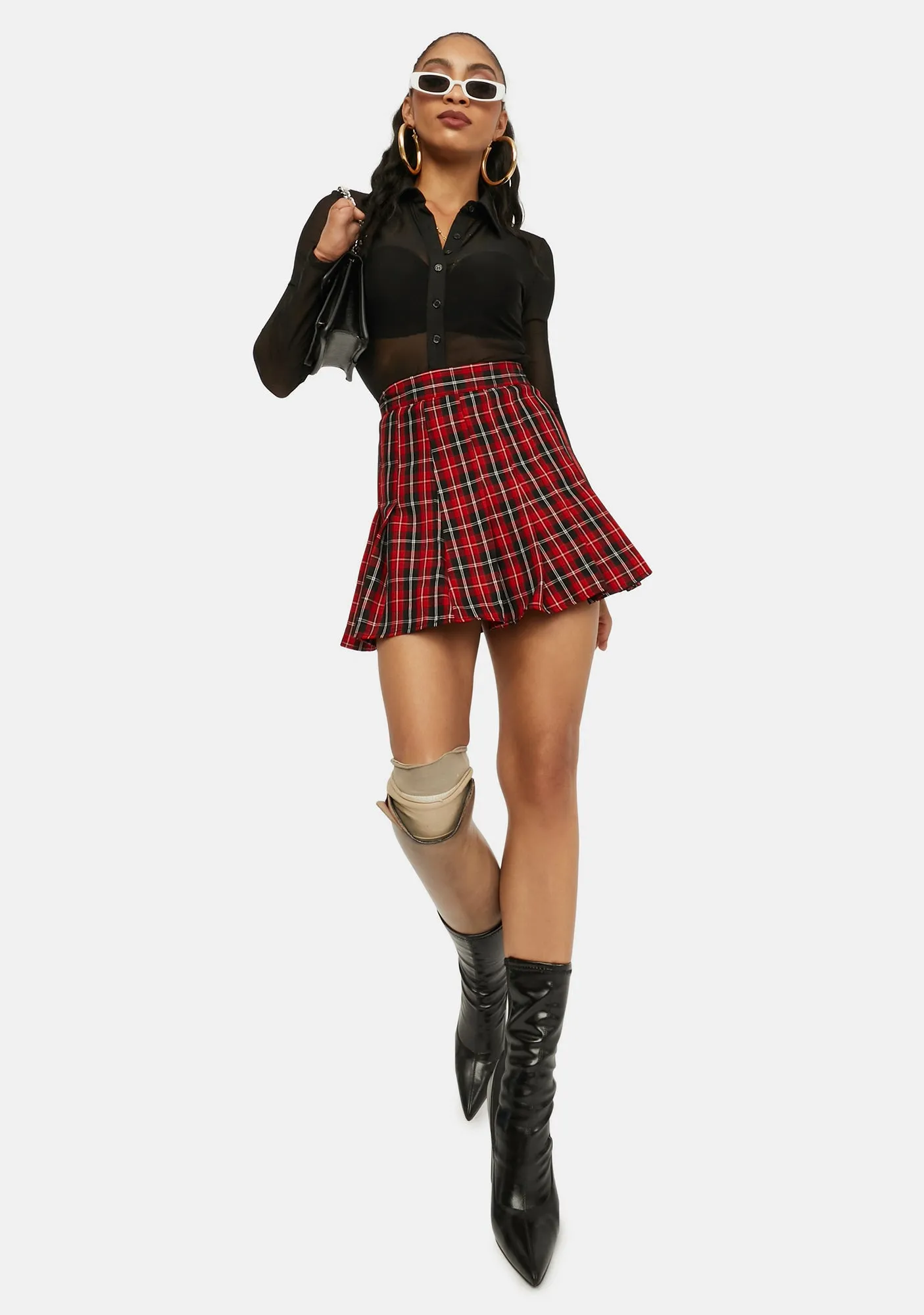 Rock Your World Plaid Pleated Skirt sold by Dolls Kill product image thumbnail 3