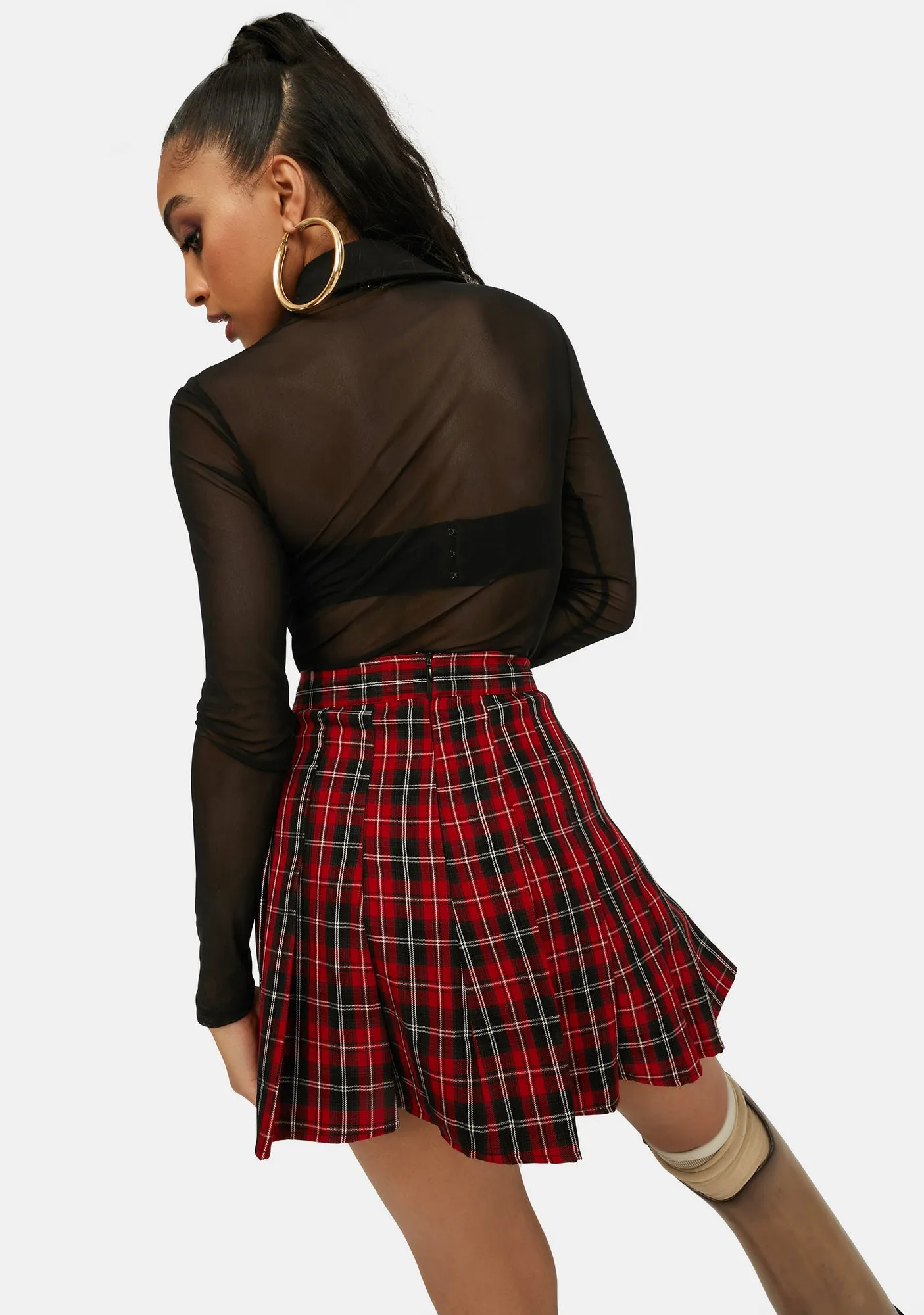 Rock Your World Plaid Pleated Skirt sold by Dolls Kill product image thumbnail 4