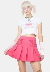Candy Modern School Girl Pleated Skirt sold by Dolls Kill