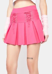 Candy Modern School Girl Pleated Skirt sold by Dolls Kill