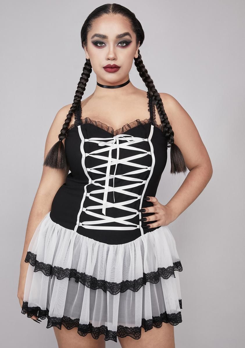 Plus Ivory Bring Me To Life Corset Dress sold by Dolls Kill