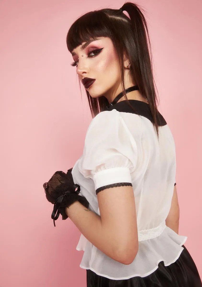 Big Girls Don't Cry Sheer Blouse sold by Dolls Kill product image thumbnail 4