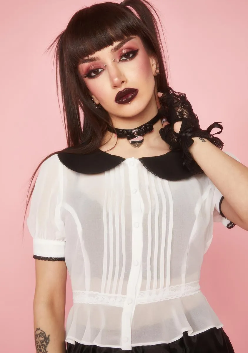 Big Girls Don't Cry Sheer Blouse sold by Dolls Kill