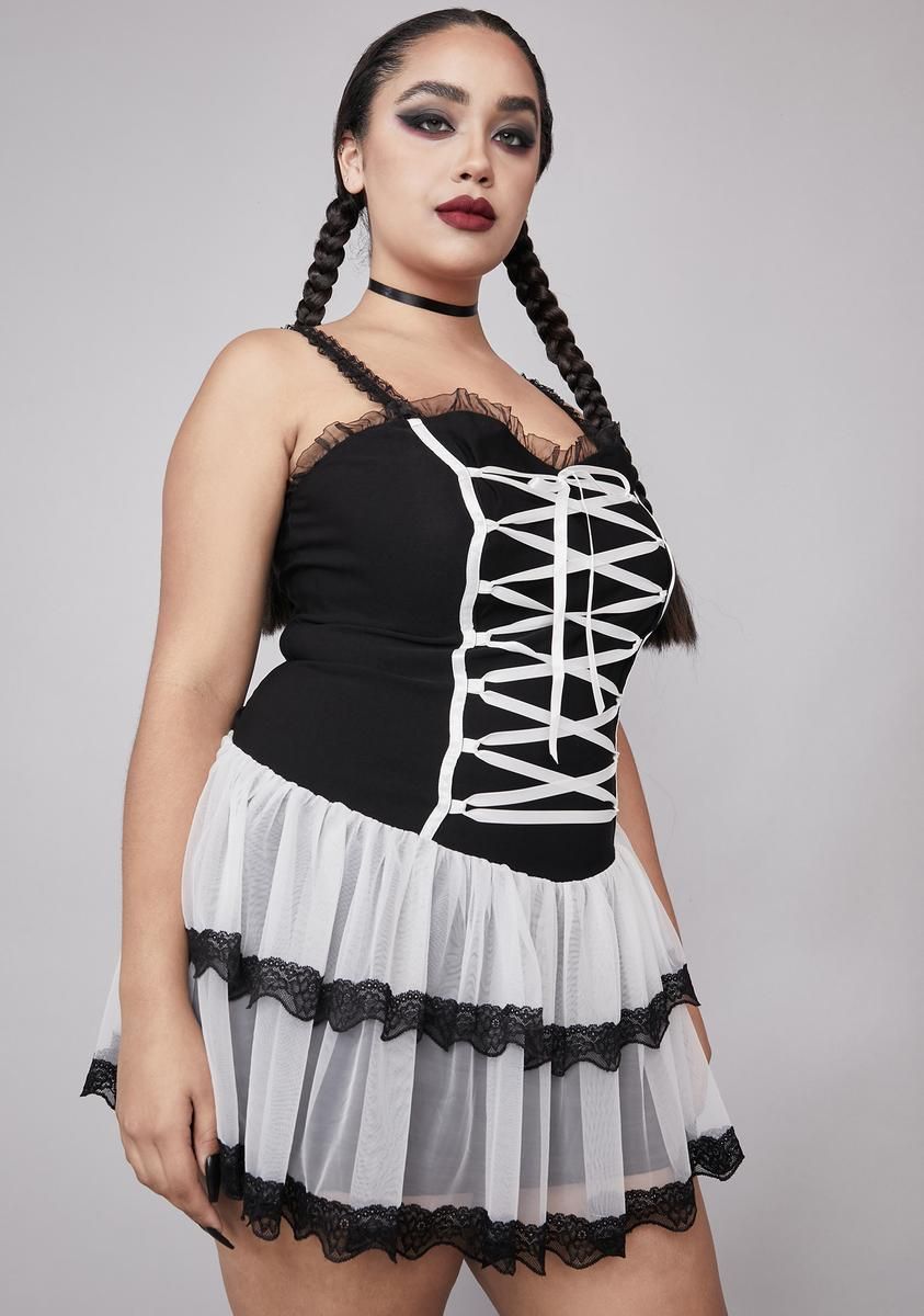 Plus Ivory Bring Me To Life Corset Dress sold by Dolls Kill product image thumbnail 2