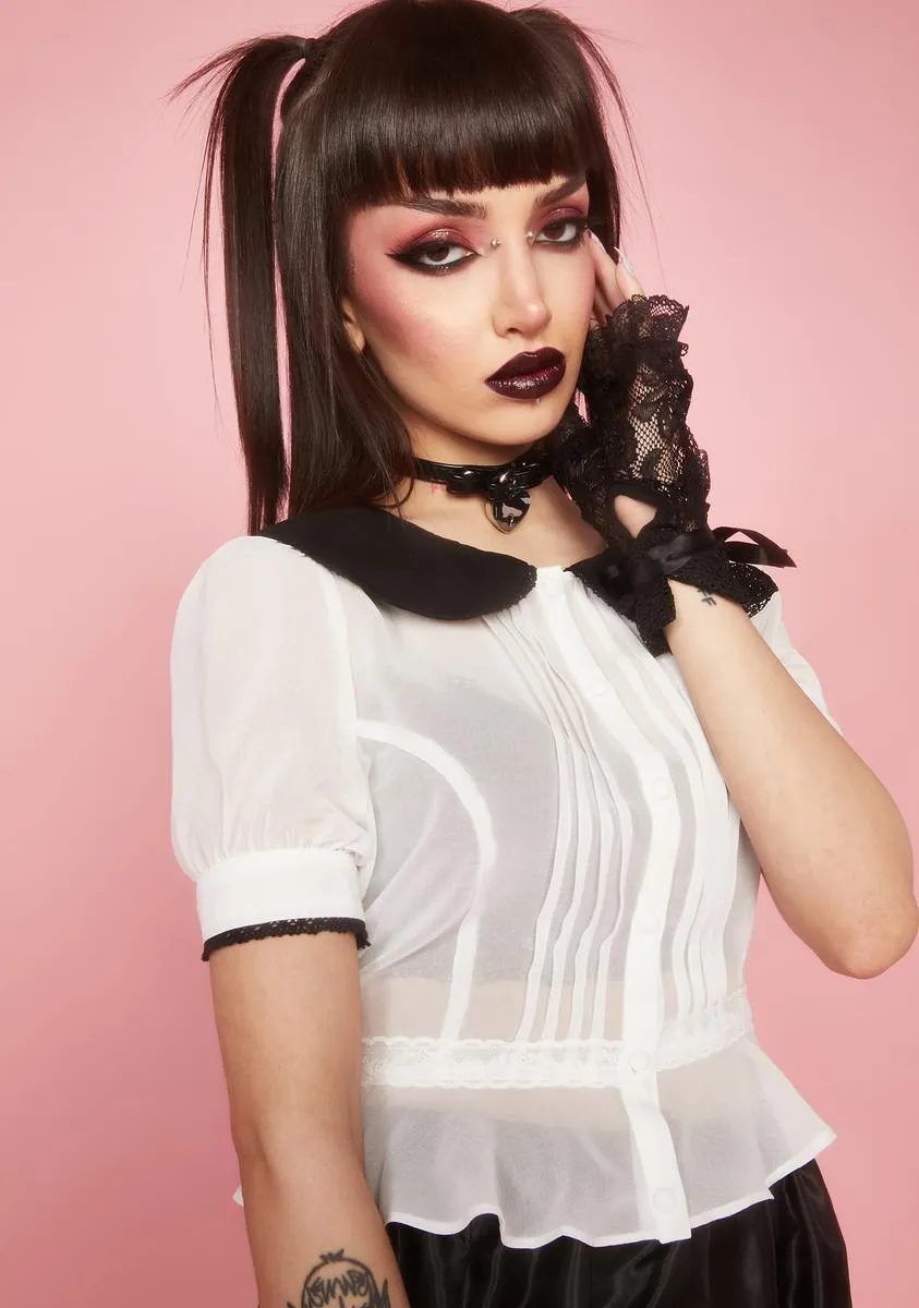 Big Girls Don't Cry Sheer Blouse sold by Dolls Kill product image thumbnail 2