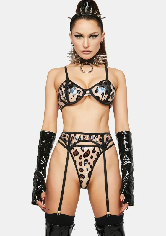 See It Clear Vinyl Lingerie Set sold by Dolls Kill