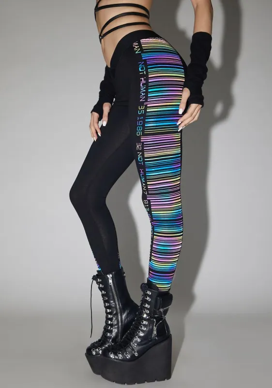 Acid Scan Me Up Reflective Leggings sold by Dolls Kill