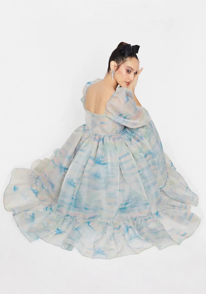 The Renoir Sky French Puff Dress sold by Dolls Kill product image thumbnail 4