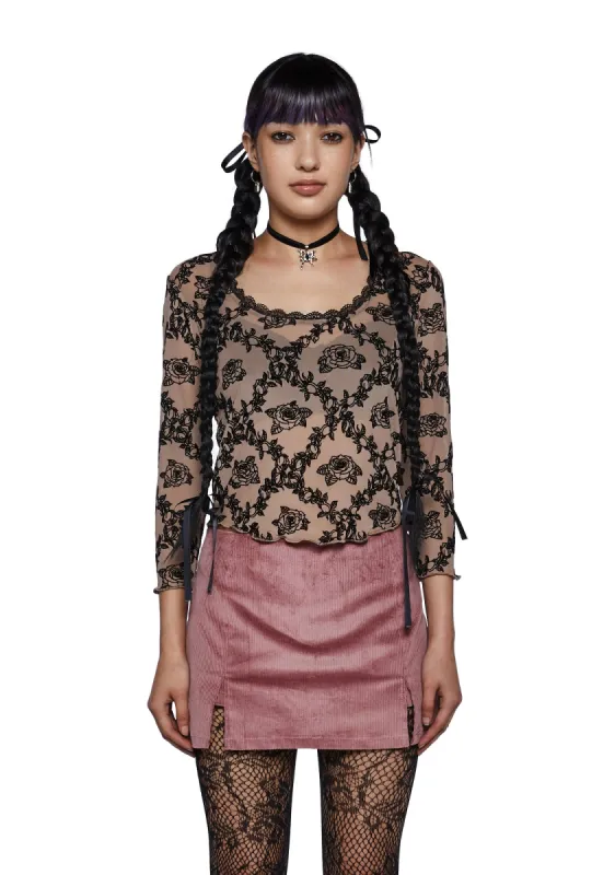 Sweetest Sound Mesh Top sold by Dolls Kill