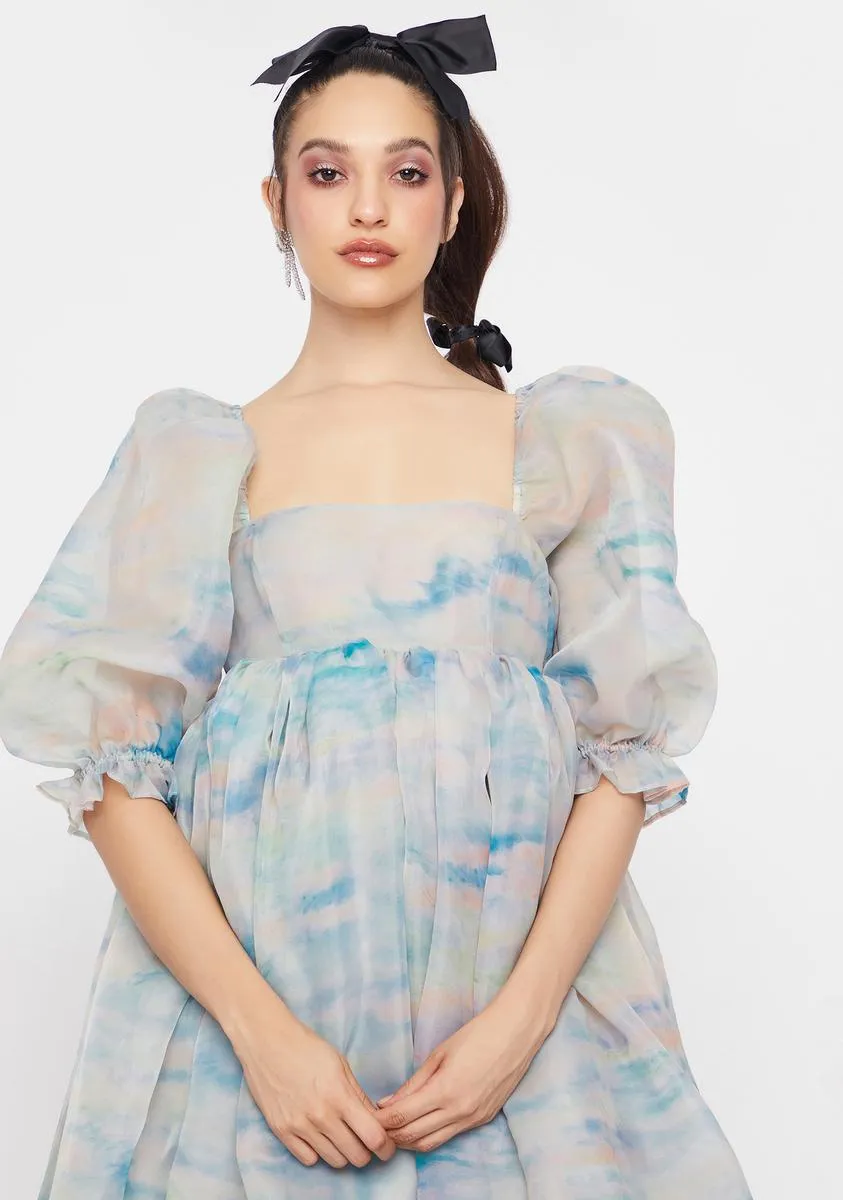 The Renoir Sky French Puff Dress sold by Dolls Kill product image thumbnail 2