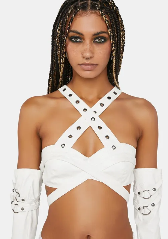 Compression Harness Bra Top sold by Dolls Kill