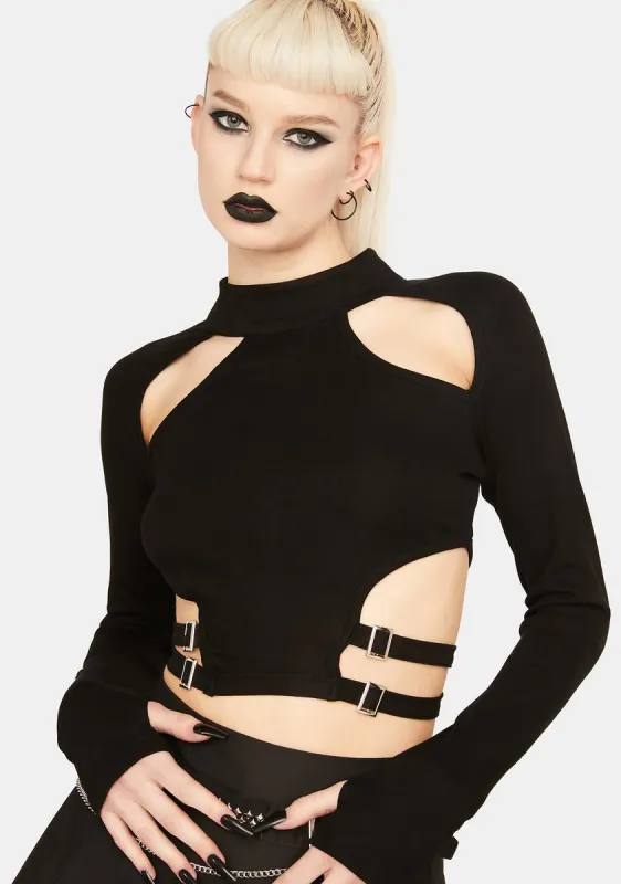 Cut Out Sexy Crop Top sold by Dolls Kill