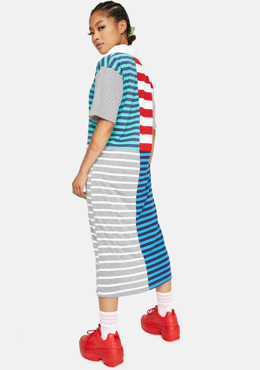 Never Basic Striped Midi Dress sold by Dolls Kill product image thumbnail 4