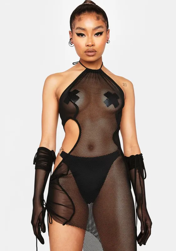 Romance Raider Mesh Dress sold by Dolls Kill