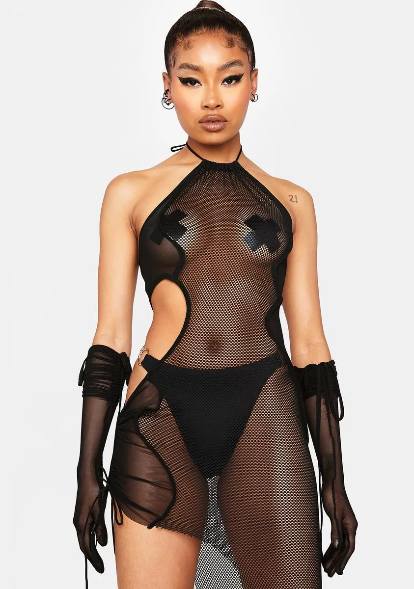 Romance Raider Mesh Dress sold by Dolls Kill