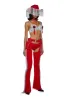 Giddy Up Rhinestone Cowgirl Costume - Red sold by Dolls Kill