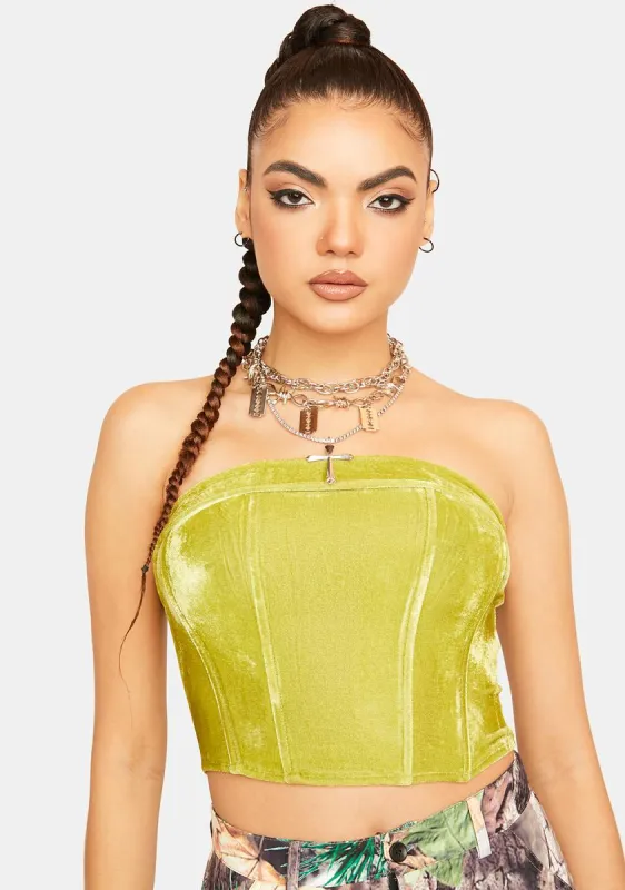 Perfect Person Velvet Corset Top sold by Dolls Kill