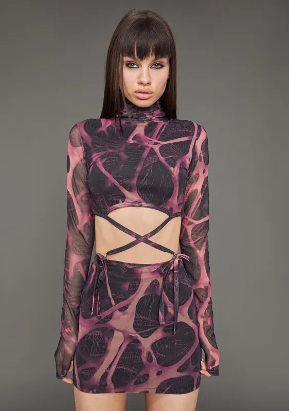 Diva DNA Mesh Mini Dress sold by Dolls Kill