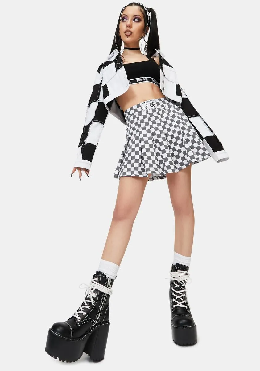 Checkerboard Skirt sold by Dolls Kill product image thumbnail 3