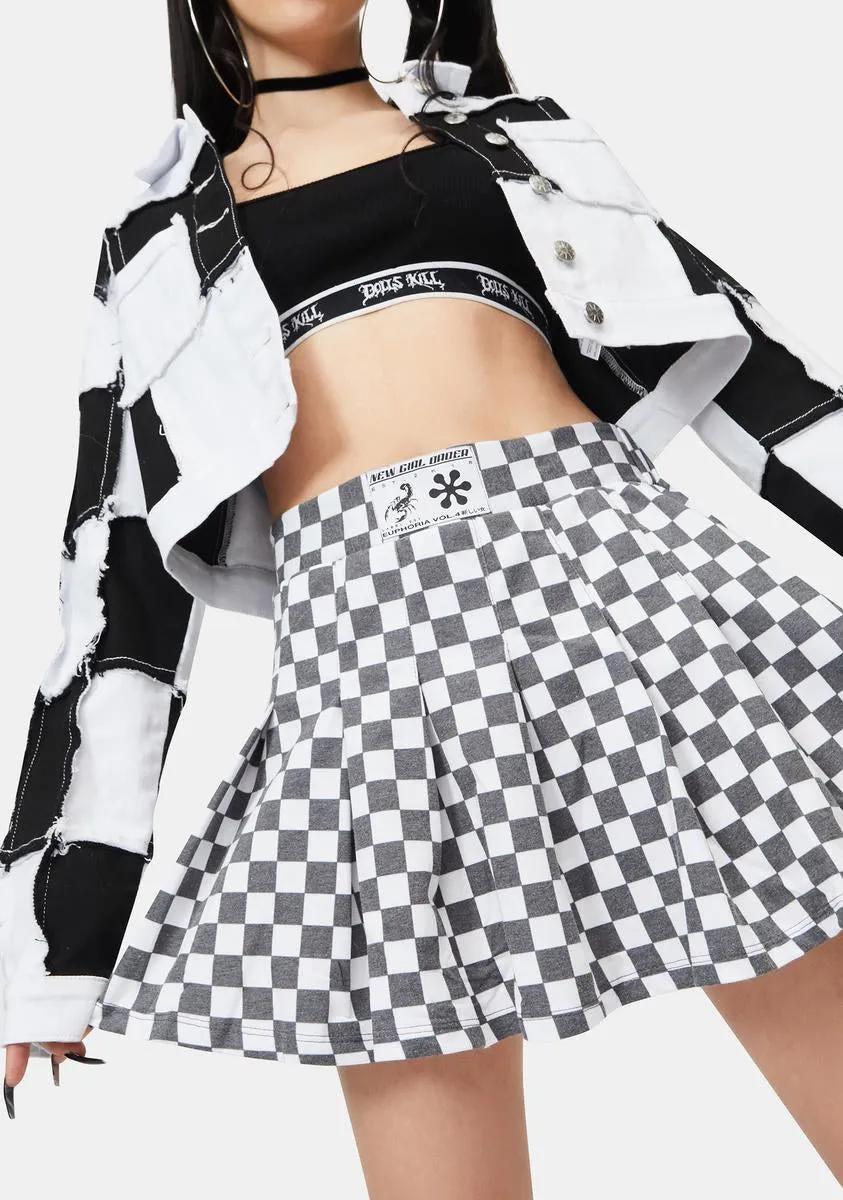 Checkerboard Skirt sold by Dolls Kill