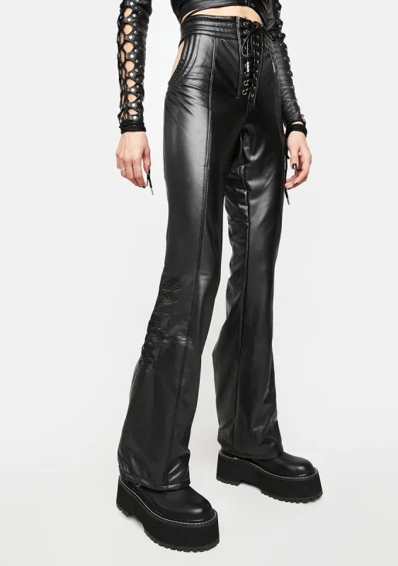 No Gods Vegan Leather Pants sold by Dolls Kill