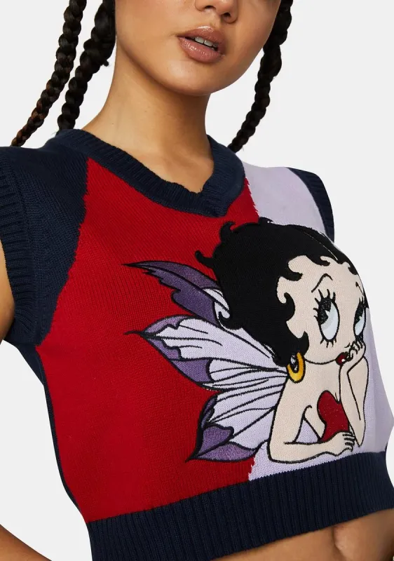 X Betty Boop Knit Vest made by Dolls Kill