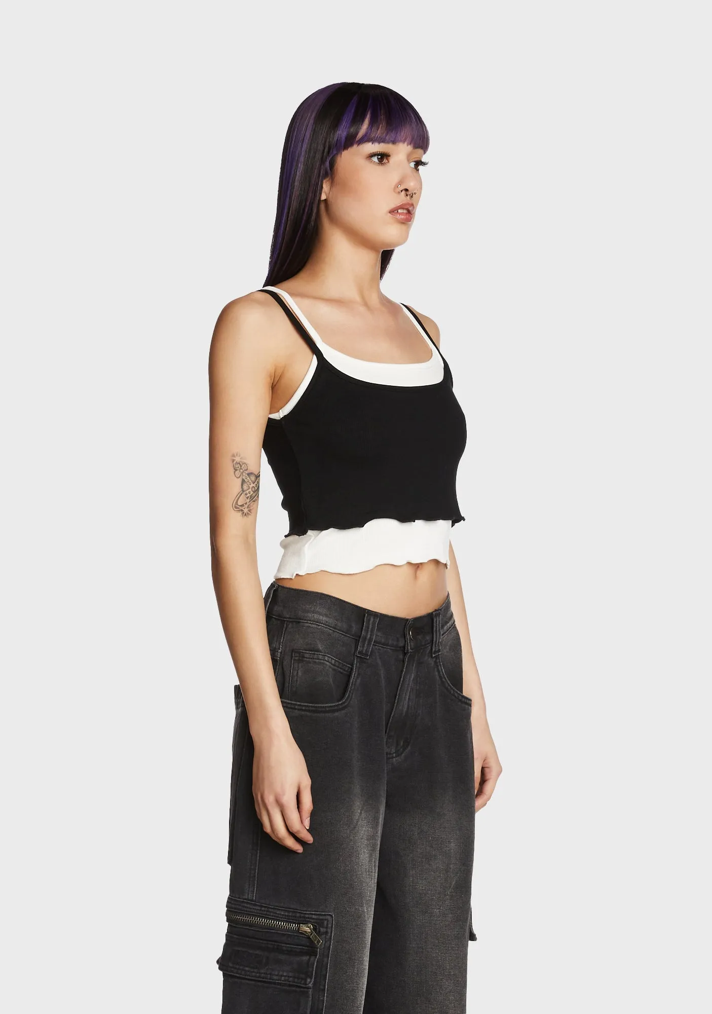 Lowkey Cool Crop Top - Black sold by Dolls Kill product image thumbnail 4