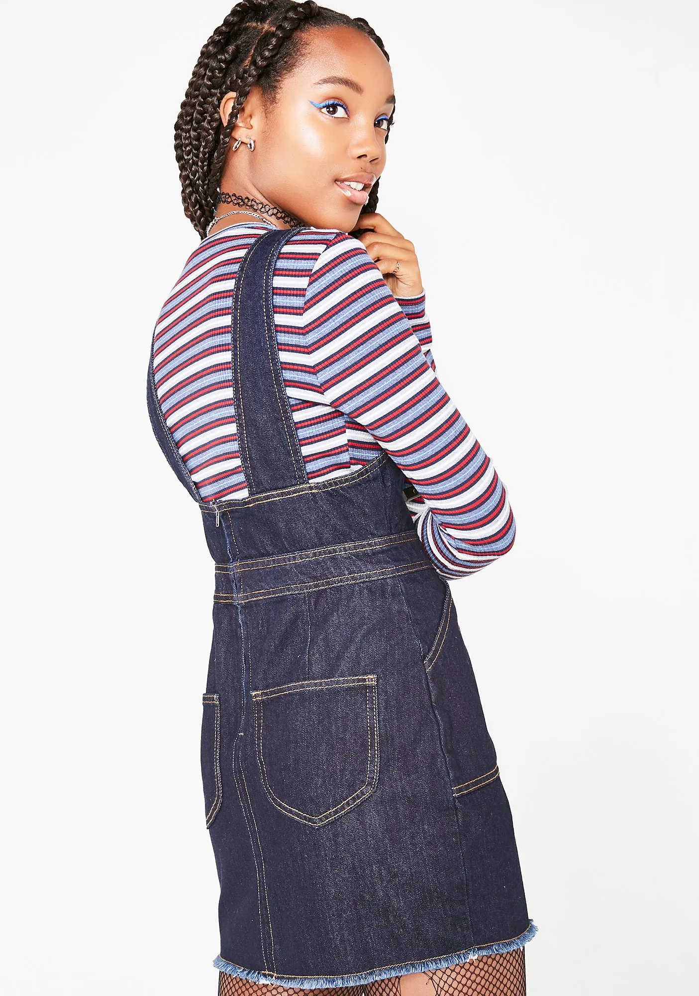 Denim Overall Dress sold by Dolls Kill product image thumbnail 4