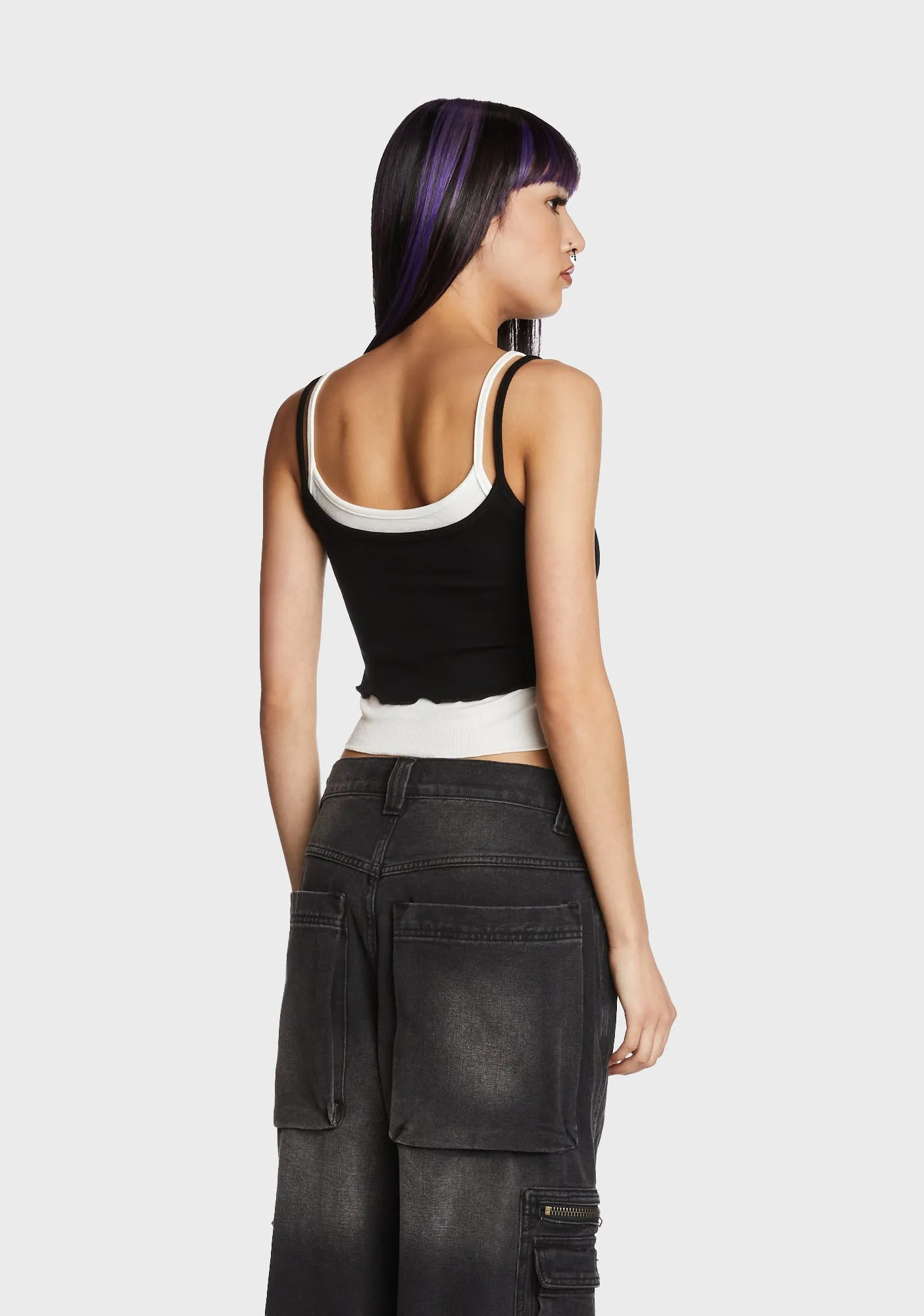 Lowkey Cool Crop Top - Black sold by Dolls Kill product image thumbnail 5