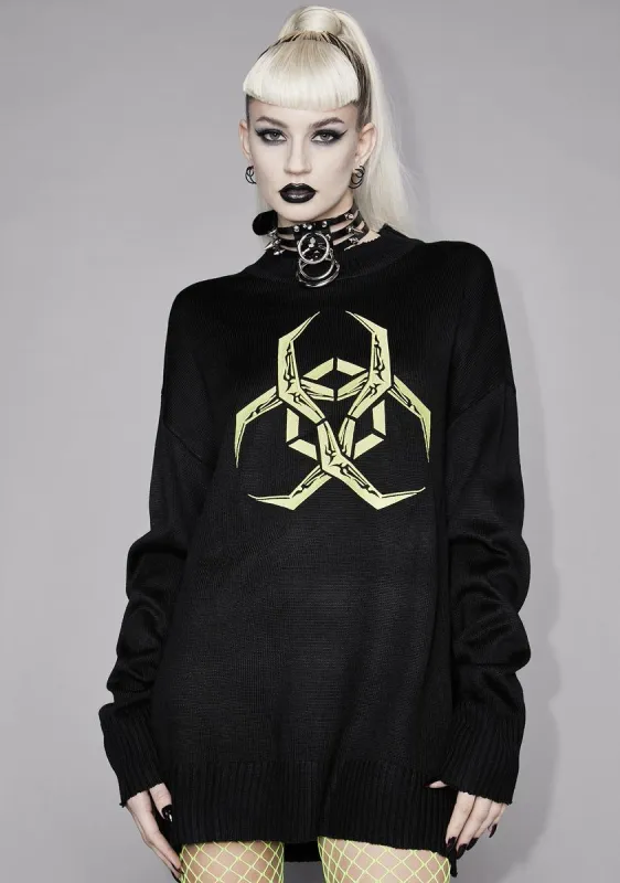 Life Is Short Intarsia Knit Sweater sold by Dolls Kill