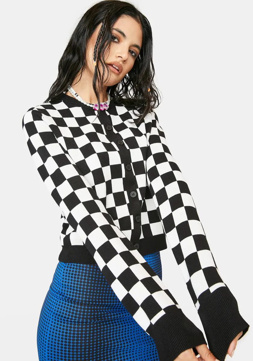 Checkers Knitted Cardigan sold by Dolls Kill product image thumbnail 2