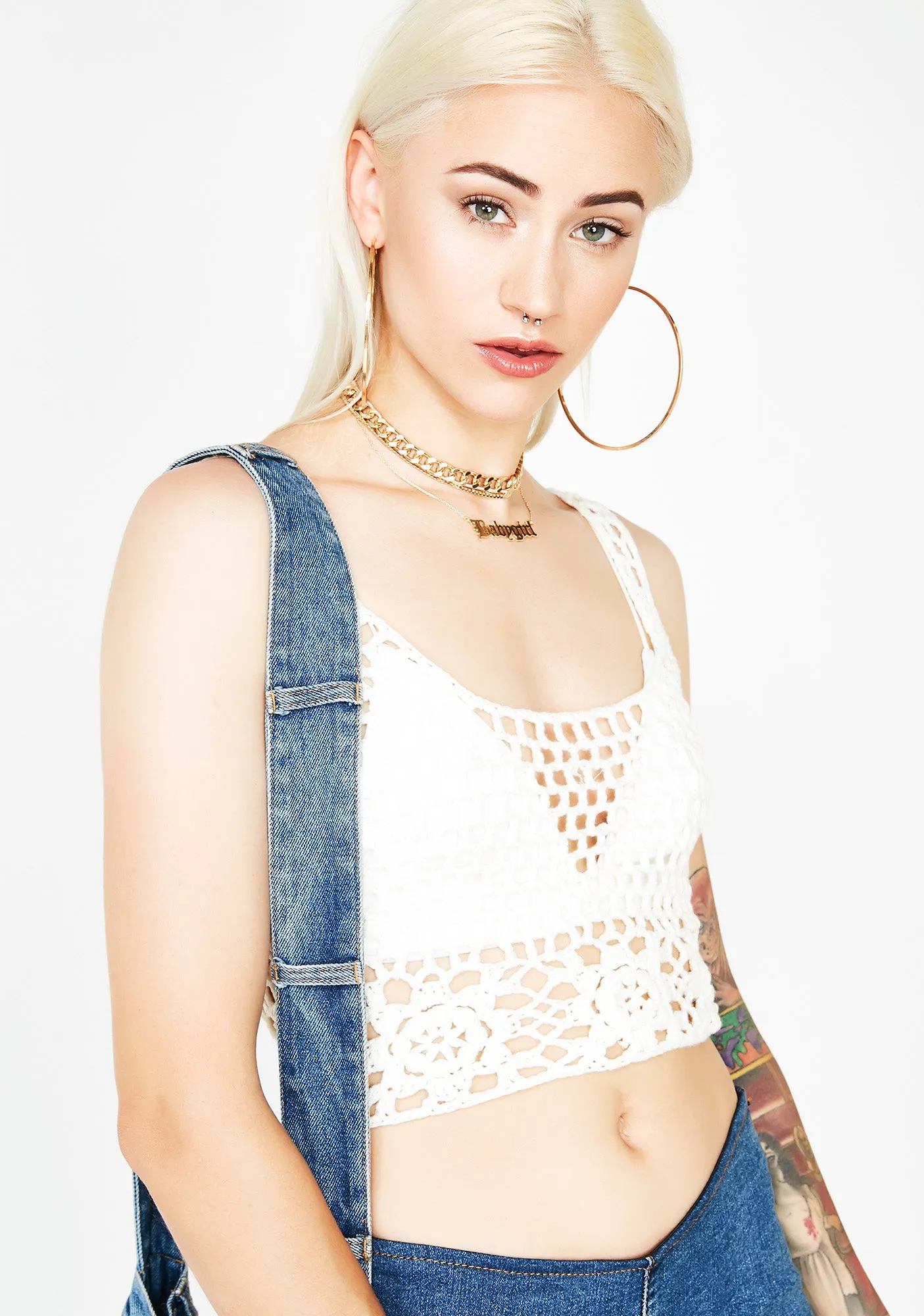 Pure The Crows Are Comin' Crochet Top sold by Dolls Kill product image thumbnail 2