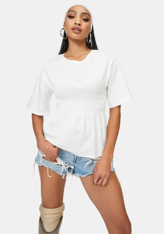 Waiting On You Smocked Top sold by Dolls Kill