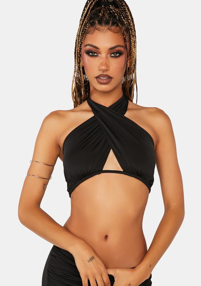 Alice Wrap Halter Top sold by Dolls Kill
