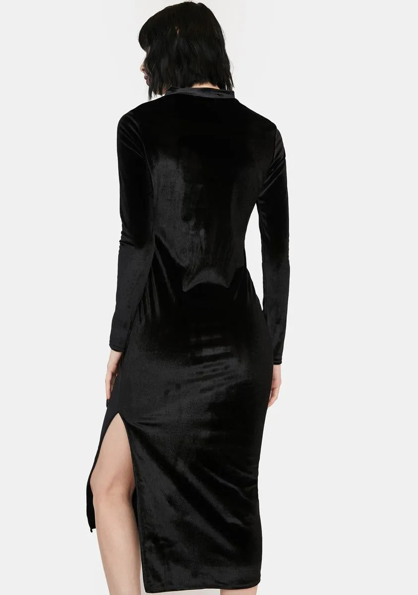 Cut Out Velvet Midi Dress sold by Dolls Kill product image thumbnail 4