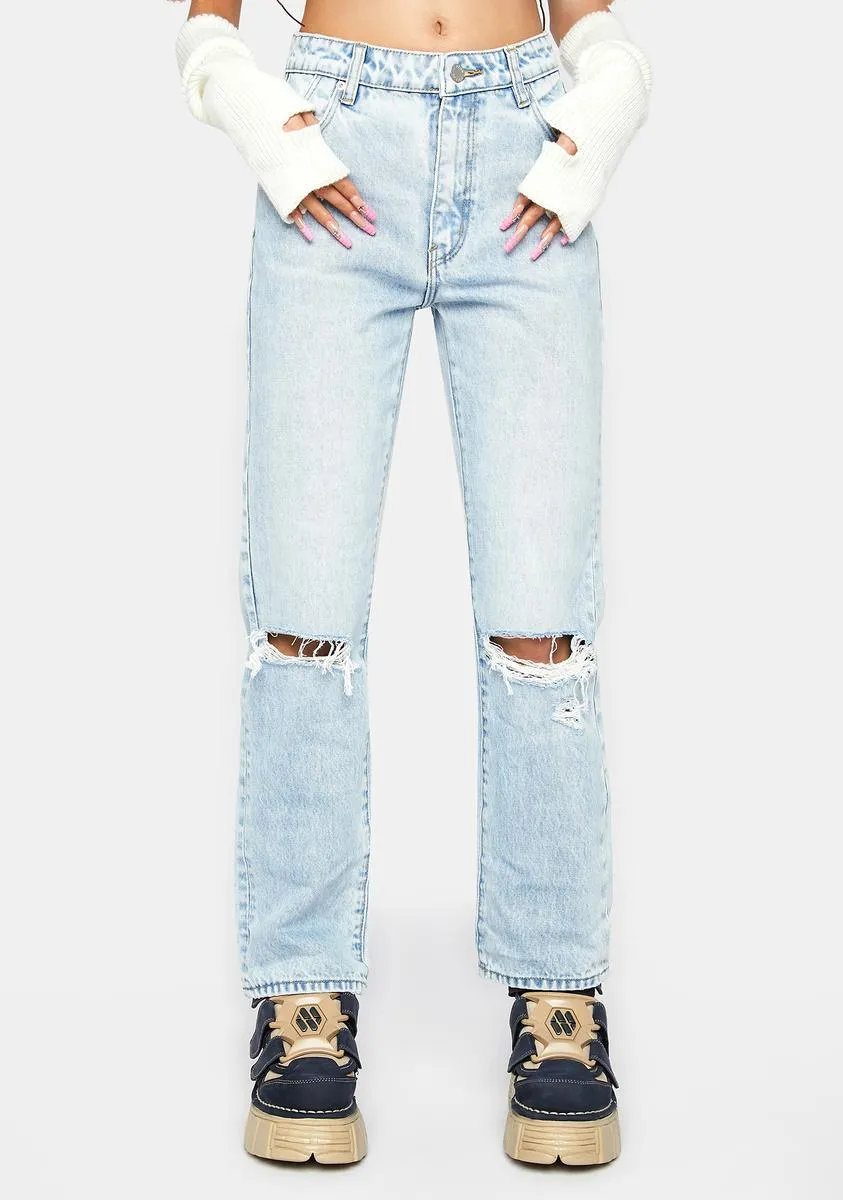 Sunbleach Worn Original Straight Leg Jeans sold by Dolls Kill