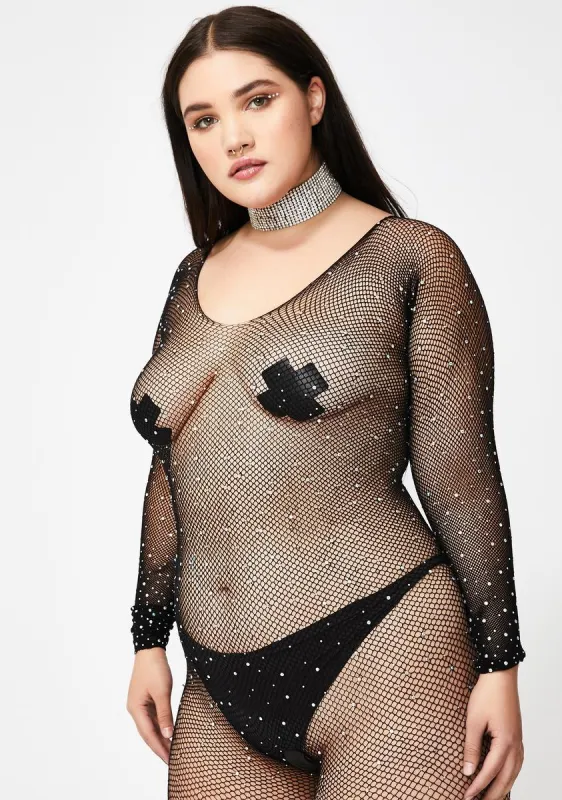 So Dripped Out Fishnet Catsuit sold by Dolls Kill