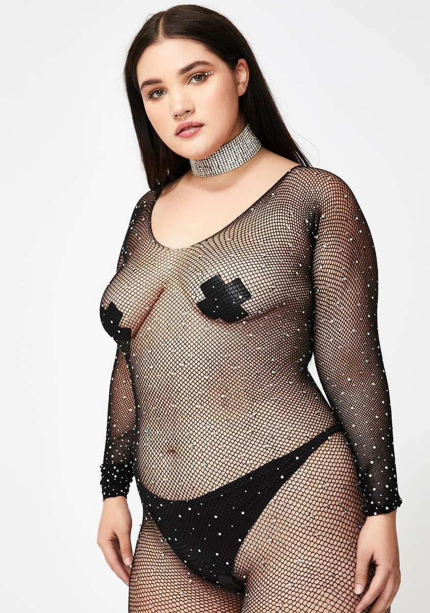 So Dripped Out Fishnet Catsuit sold by Dolls Kill