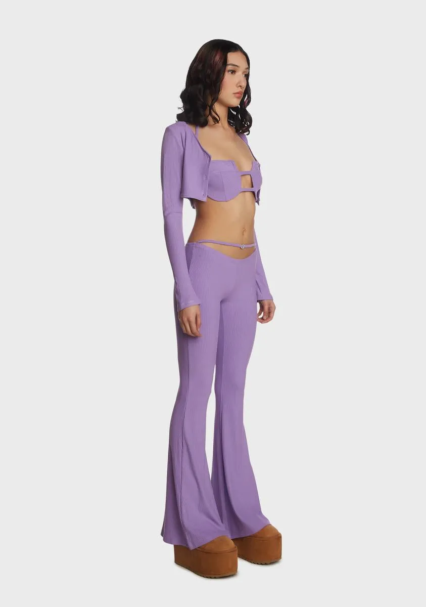 Lilac Viral Confessions Pant Set sold by Dolls Kill product image thumbnail 3