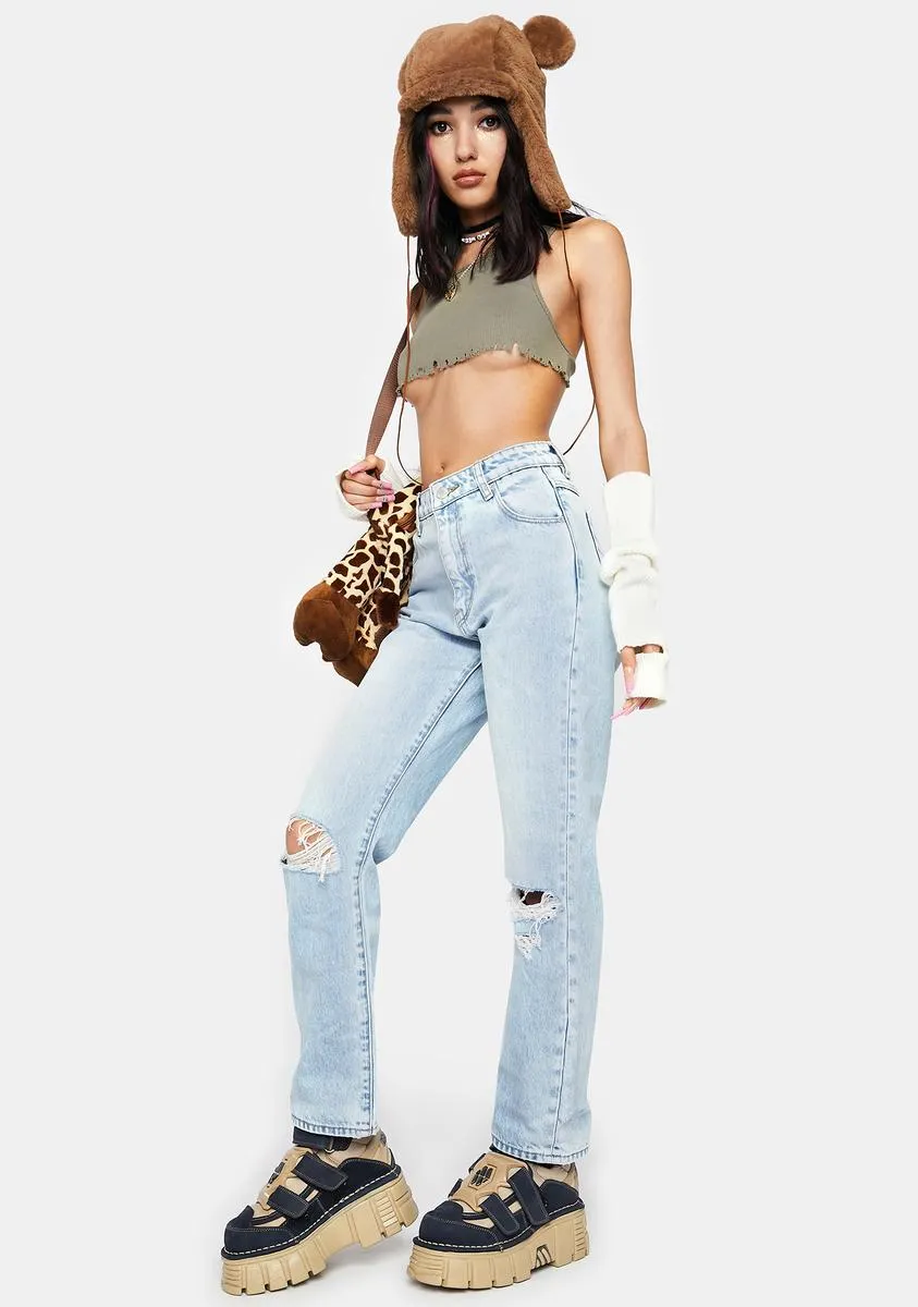 Sunbleach Worn Original Straight Leg Jeans sold by Dolls Kill product image thumbnail 2