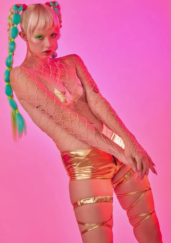 Candy The Damned Fishnet Bodysuit sold by Dolls Kill