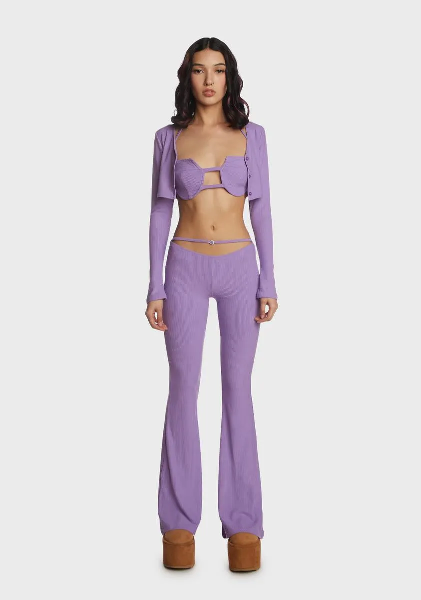 Lilac Viral Confessions Pant Set sold by Dolls Kill