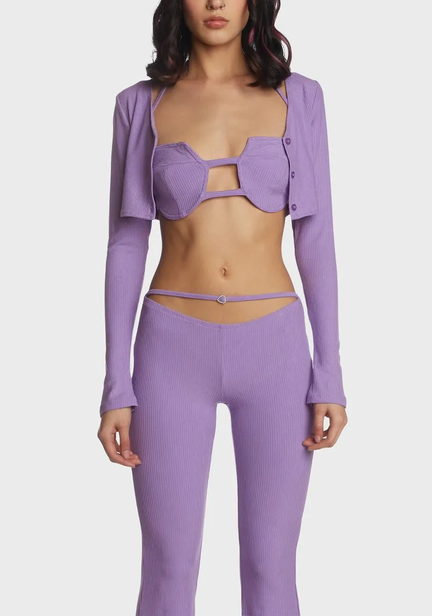 Lilac Viral Confessions Pant Set sold by Dolls Kill product image thumbnail 2