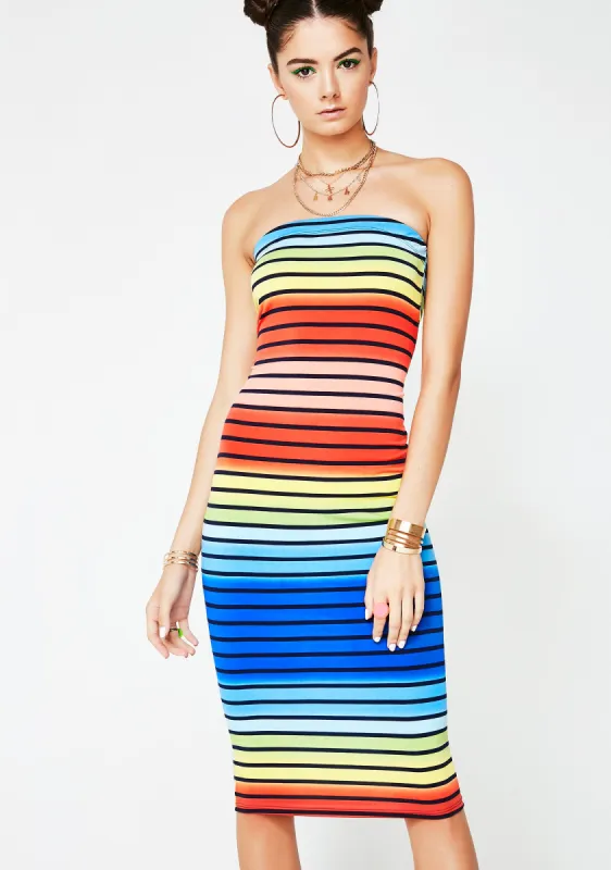 Candyland Stripe Dress sold by Dolls Kill