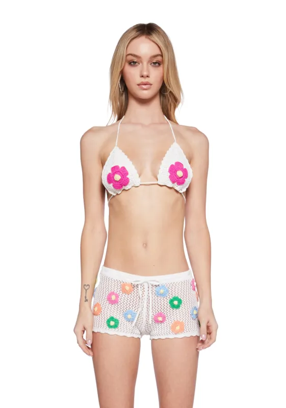 Floral Odyssey Bra And Shorts Set sold by Dolls Kill
