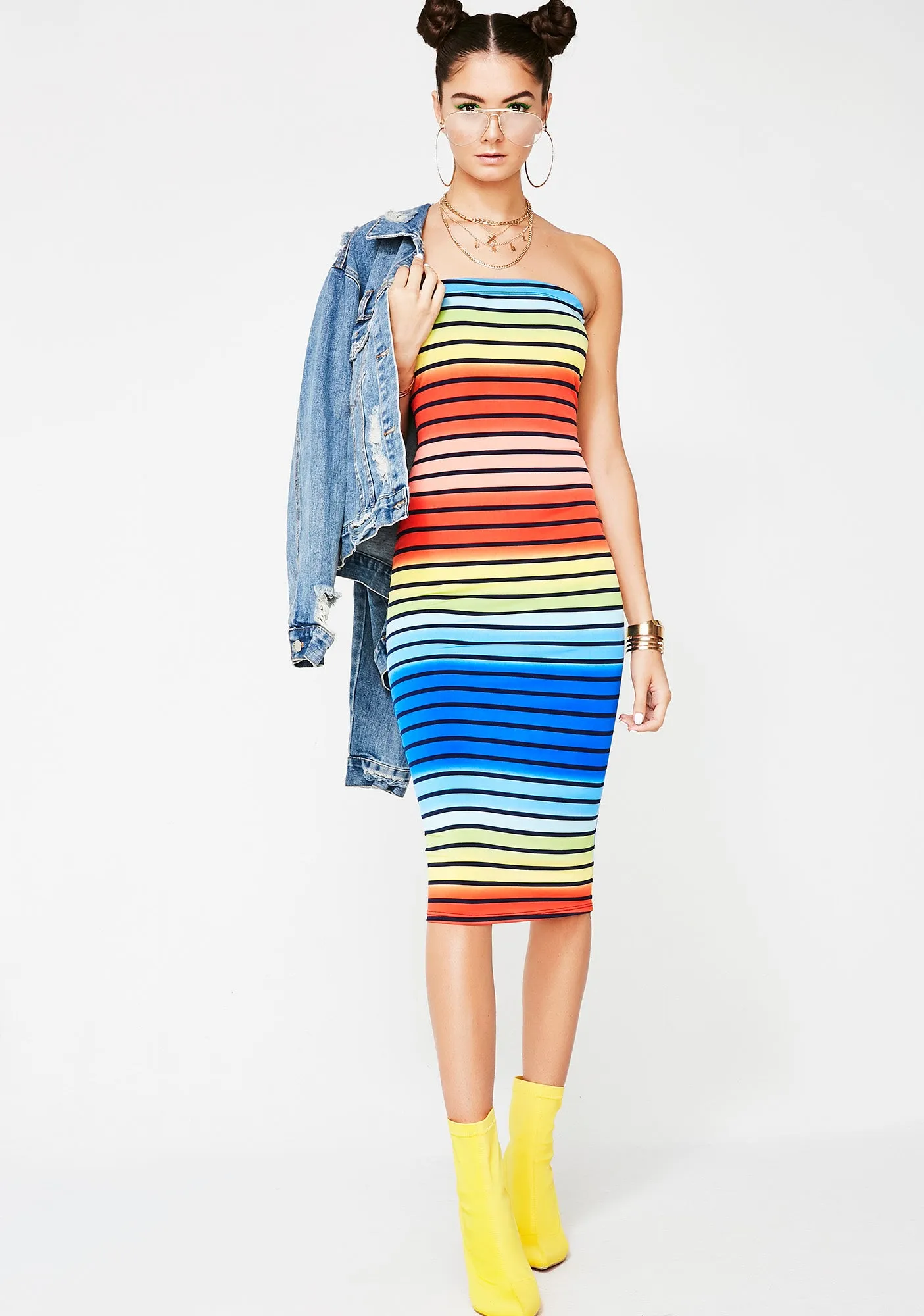 Candyland Stripe Dress sold by Dolls Kill product image thumbnail 5
