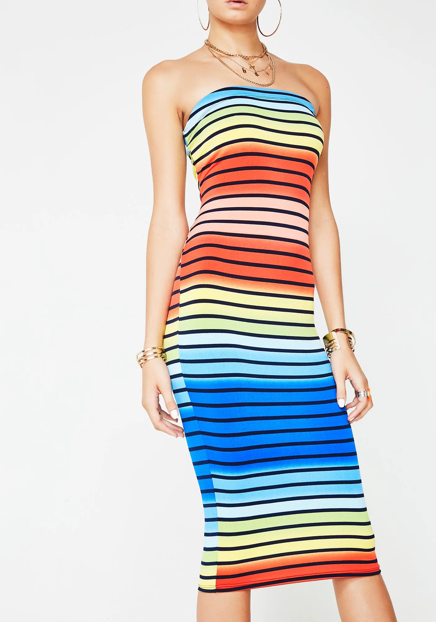 Candyland Stripe Dress sold by Dolls Kill product image thumbnail 3