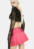 Pink Stud And Chain Mini Skirt sold by Dolls Kill