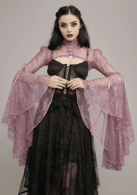 Gothic Sexy Lace Bell Sleeve Shrug | Parallel